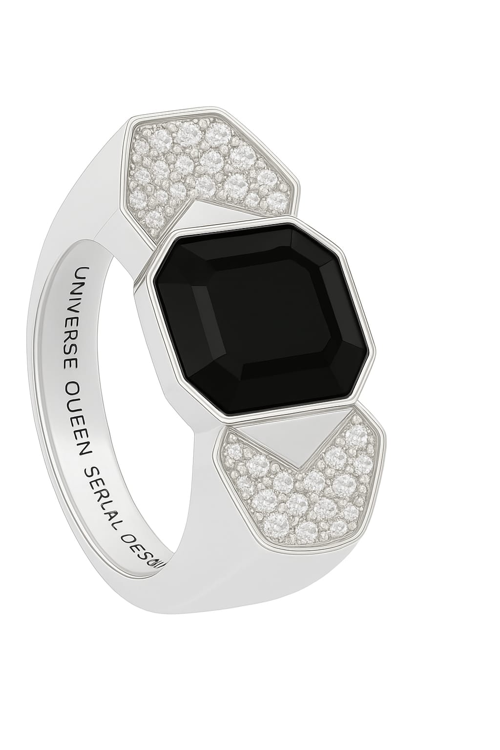 Universal Queen Yüzük - 10,50 ct Siyah Pırlanta