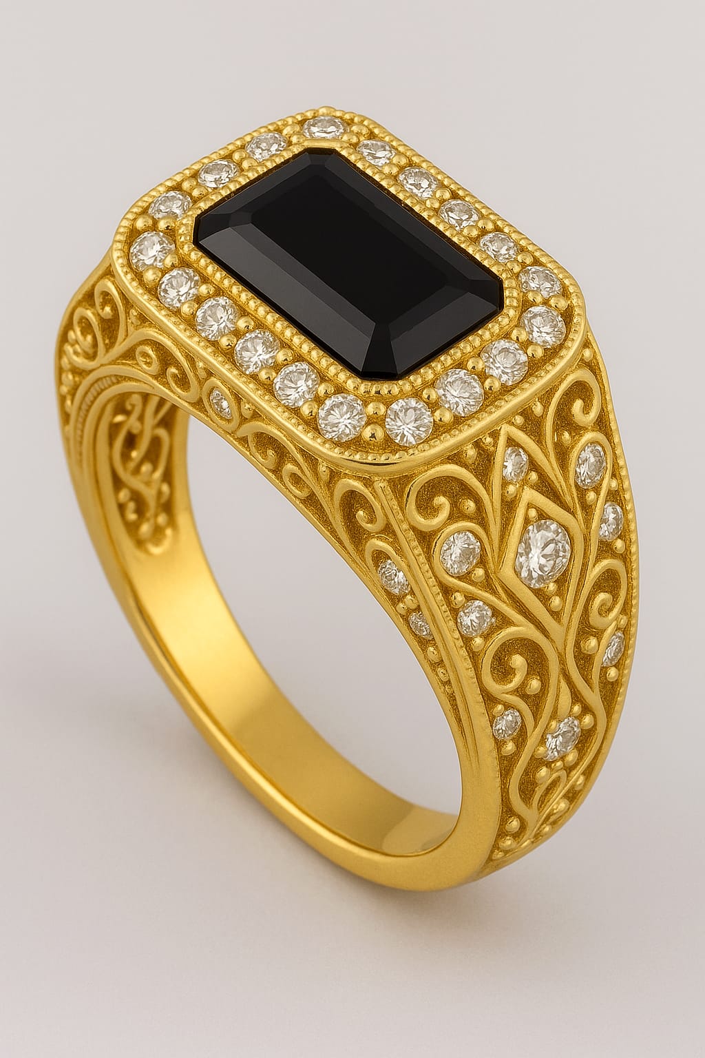 Infinite Love Yüzük - 6,15 ct Siyah Pırlanta