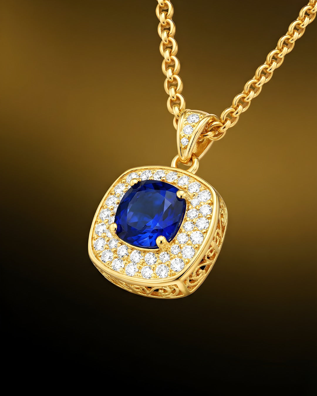 Peace of Life Kolye - 6 ct Mavi Safir 18K Altın