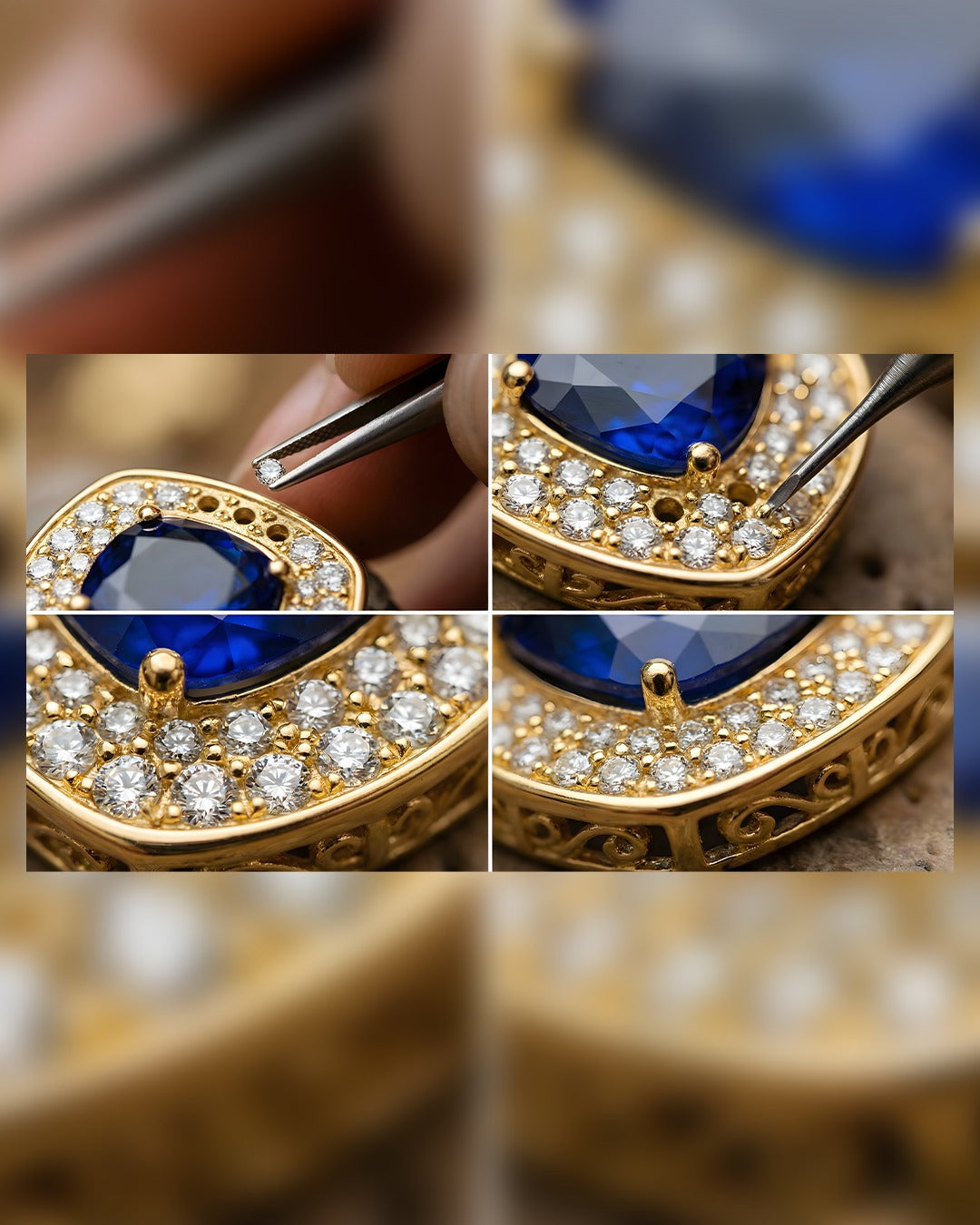 Peace of Life Kolye - 6 ct Mavi Safir 18K Altın