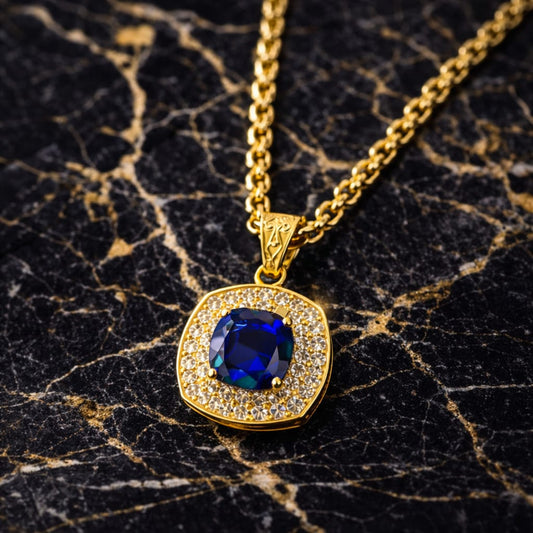 Peace of Life Kolye - 6 ct Mavi Safir 18K Altın