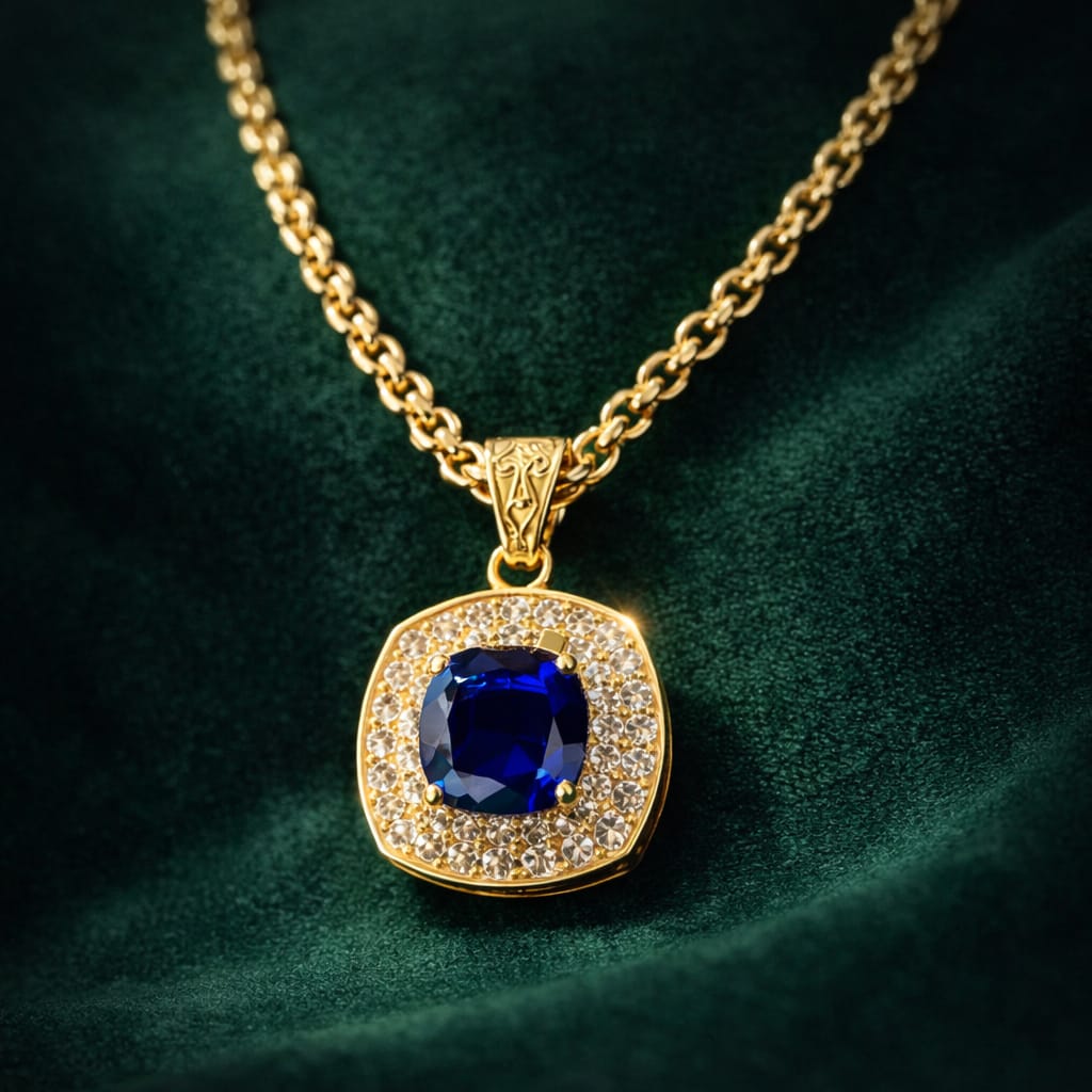 Peace of Life Kolye - 6 ct Mavi Safir 18K Altın